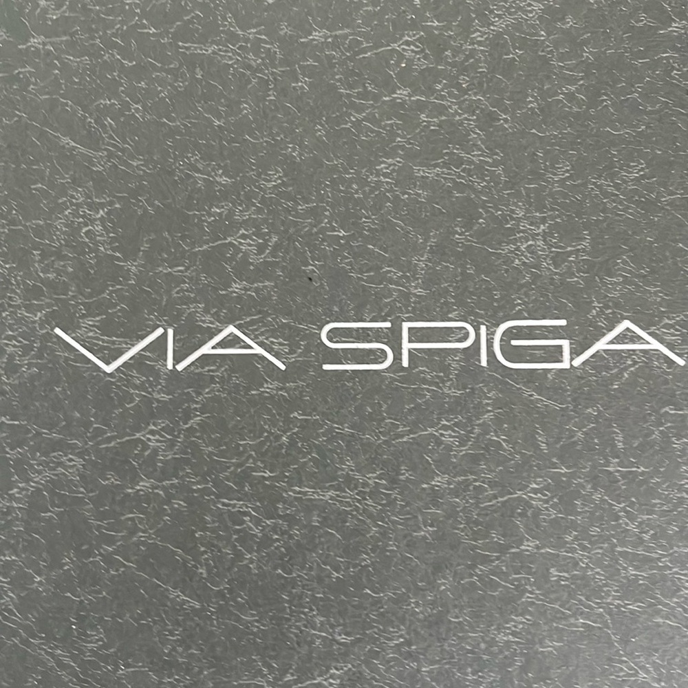 VIA SPIGA pewter heels with ankle straps